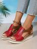 Fish Mouth Flat Bottom Wedge Heel Sandals Women's Summer New Casual Buckle Belt Outer Wear Women's Sandals
