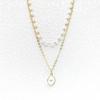 Double Layered Pearl Necklace For Women Wedding Jewelry Delicate Bridal Necklace