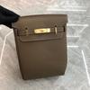 Borsa a tracolla larga intrecciata per petto in pelle di mucca Togo, zaino diagonale semplice e alla moda, strato superiore