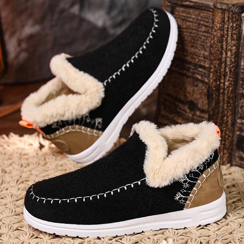 Cotton Shoes Winter New Women's Shoes One-pedal Convenient Short Boots Fashion Warm Cotton Boots Piled Thickened Snow Boots