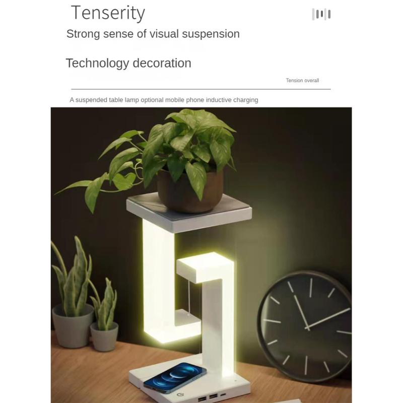 Smartphone Wireless Charging Suspension Table Lamp Eye Protection Led Night Light Home Romantic