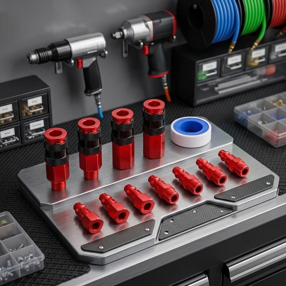 1/1" NPT American-style 11-pack For Pneumatic Tools And Quick-connect Fittings For Paint SprayGuns And Workshop Pneumatic Tool
