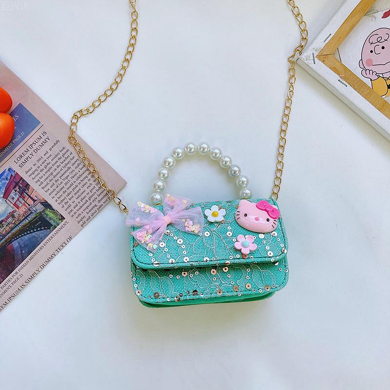 Charming Pearl Bag For Kids Fashionable Princess Style Shoulder Bag For Girls