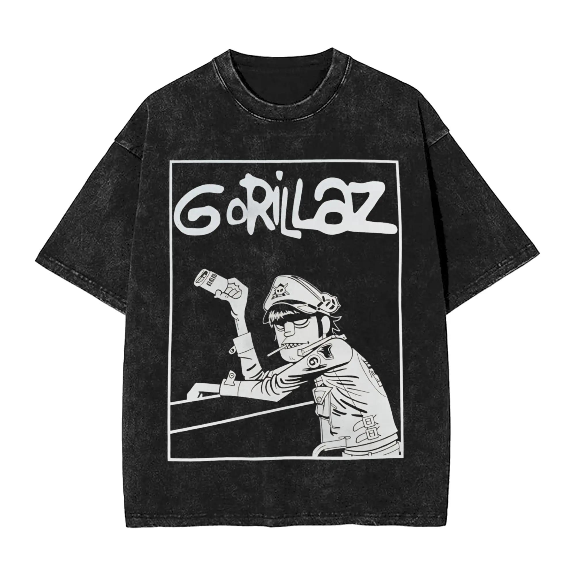 

Gorillazs The Mountain T-Shirt Summer 2026 Tour Y2K Retro T Shirts Casual Leisure Tee Shirt for Couple Short Sleeves Top Tees S