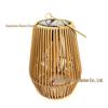 "Portable Retro Bamboo Rattan Solar Lanterns - Outdoor Hanging Garden Lights"
