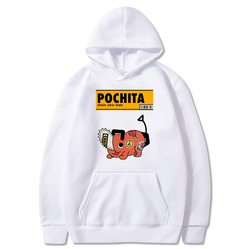 Manga motorová pila Makima Pochita Mikiny Mikiny Japonský styl Kawaii Anime Grafika Harajuku Oversized pánské mikiny