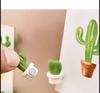 6Piece 3D Potted Cactus Magnets Resins Green Succulents Plant Memo Holders For Refrigerator And Whiteboards Decoration