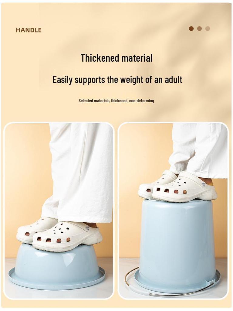 Back-to-School Essentials: Two-Piece Multi-Functional Thickened Washbasin and Handheld Plastic Water Bucket