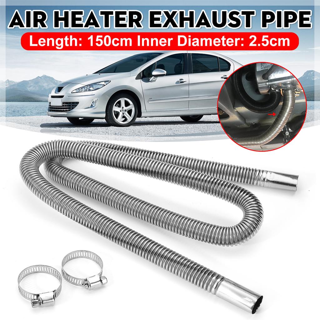 79/" Air Heater Pipe Stainless Steel Exhaust Diesel Gas Vent For Car Parking Tank