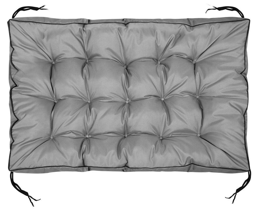 Poduszka ogrodowa na ławkę z europalet z wysokim bokiem i lamówką, huśtawkę siedzisko wodoodporna ze sznurkami wiązana 120x80 cm