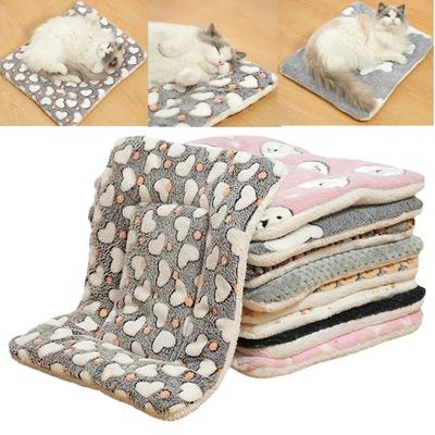 40X50cm Winter Warm Dog Bed Soft Fleece Pet Blanket Pets Cat Litter Puppy Sleep Mat Lovely Mattress Cushion for Small Large Dogs