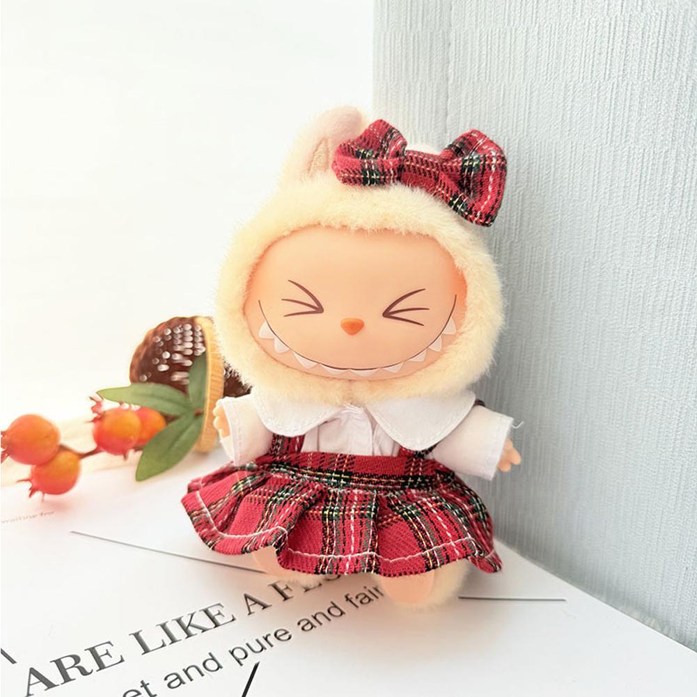 

Для 17см куклы Лабубу Одежда Модная одежда Платье Одежда для куклы Подбор цвета с камерой Очки Аксессуары для кукол Милая маленькая одежда 01#