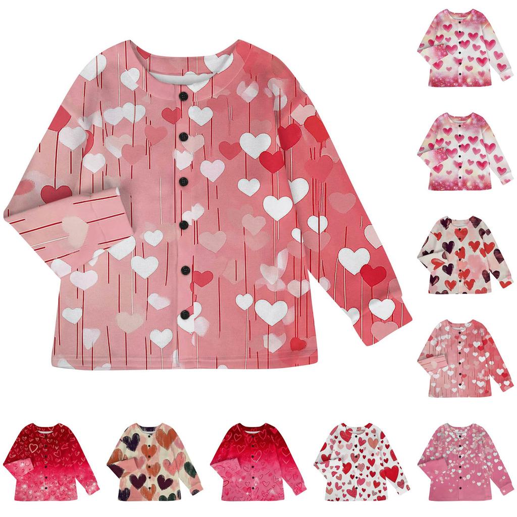 Women's Fashion  Long Sleeve Warm Knit Print Coat Top