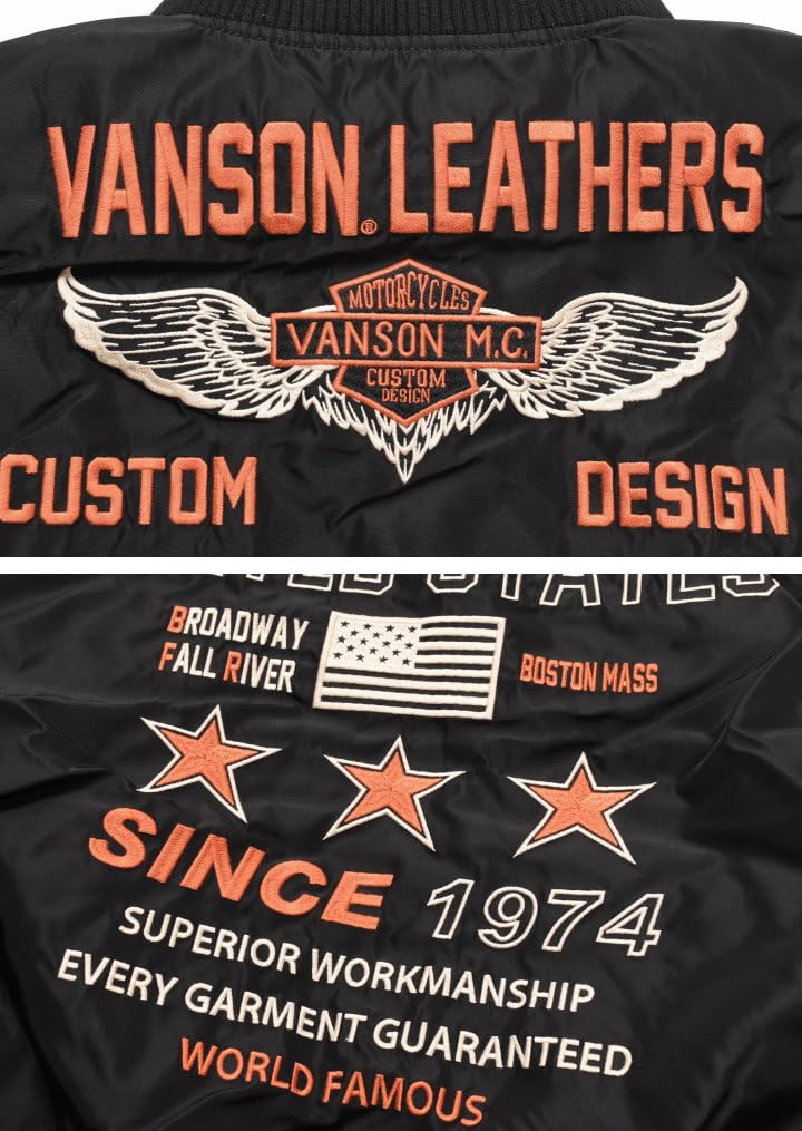 Flight Jacket Flying Emblem Triple Star Fully Embroidered Removable Double Front [Banson] [2024 Fall/Winter] MA-1 & NVJK-2402 (JP, Alphabet, 2XL,