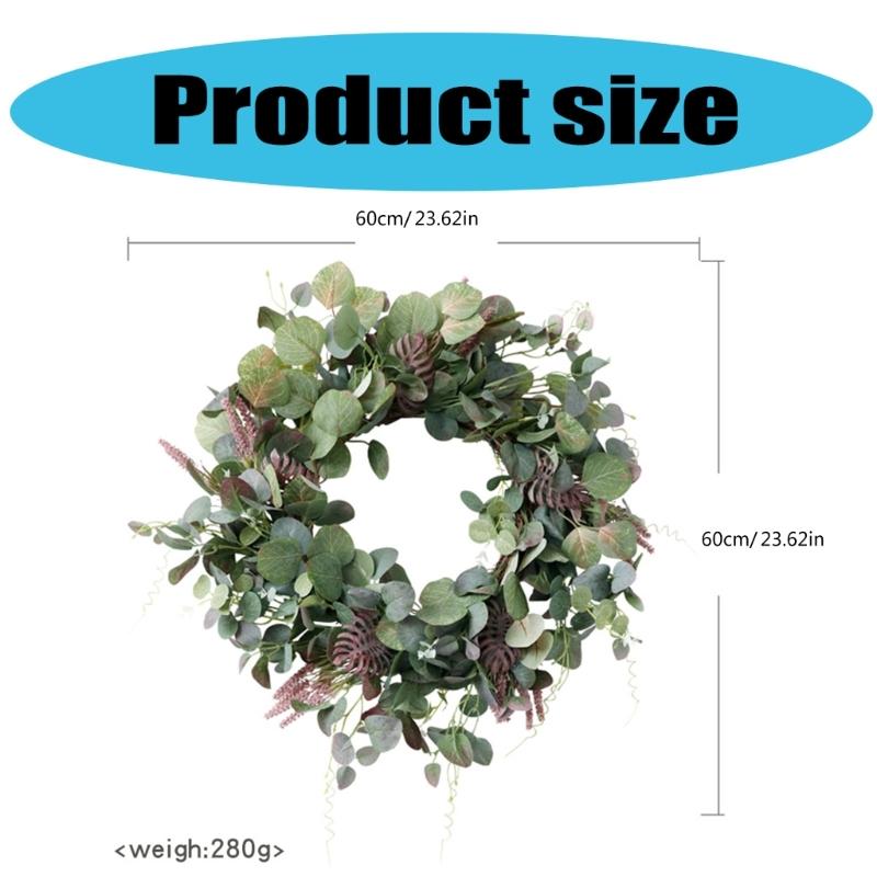 Delicate Faux Green Leaf Wreath Accessory Durable Wreath for Functional Use In Homes Garden and Wedding Decorations
