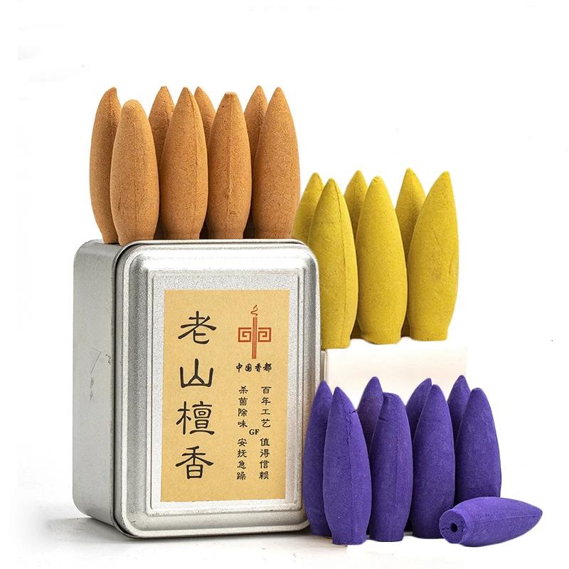 20pcs/box Oversized Backflow Incense Cones 30 Minutes Smoke Waterfall Lavender Jasmine Cone Incense Purified Air Sandalwood