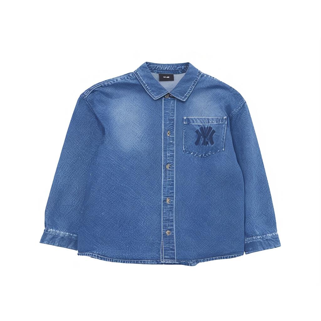 MLB New York Yankees Denim Jacket Unisex Blue 3ADRV0144-50INS XS