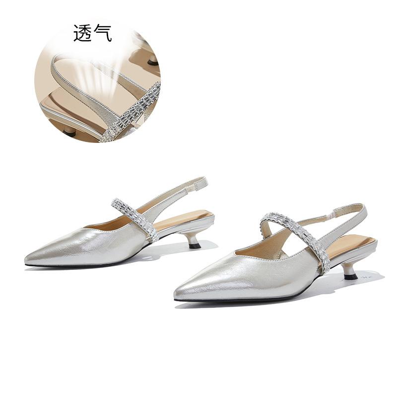 

First layer sheepskin insole bag head sandals spring and summer new outer wear French Mary Jane shoes single shoes casual women s shoes 35 шампанского