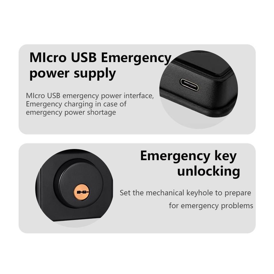 A1 TT Lock/ Tuya WiFi Auto Fingerprint Smart Door Lock Digital Electronic Door Lock With Door Sensor Password/IC Card/APP/Key