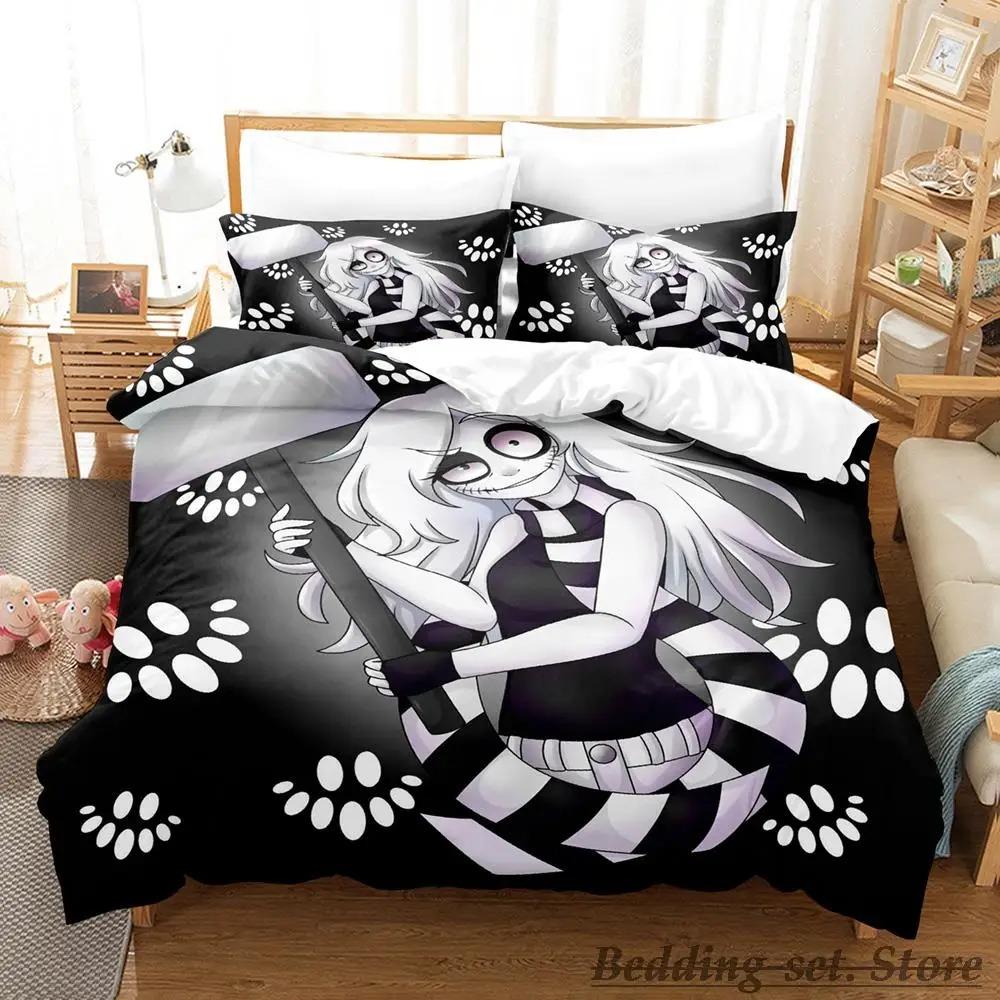 Neues Jeff und Jane Creepypasta Bettwäscheset Einzelbett Twin Full Queen King Size Bettset Erwachsener Kind Schlafzimmer Bettbezugsets Anime
