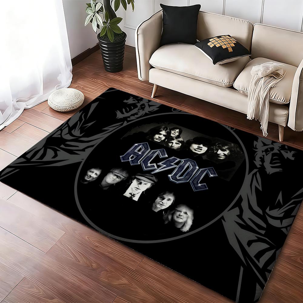 A-AC D-DC Highway To Hell Fußmatte Gemütliche Flanell Weiche Dicke Rutschfeste Matte für Wohnzimmer Schlafzimmer Küche Dekor Teppiche