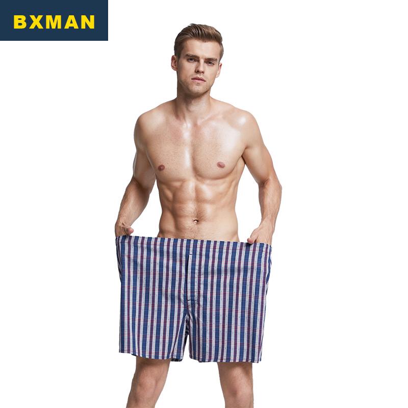 BXMAN Men's Plus Size Cotton Woven Boxer Briefs