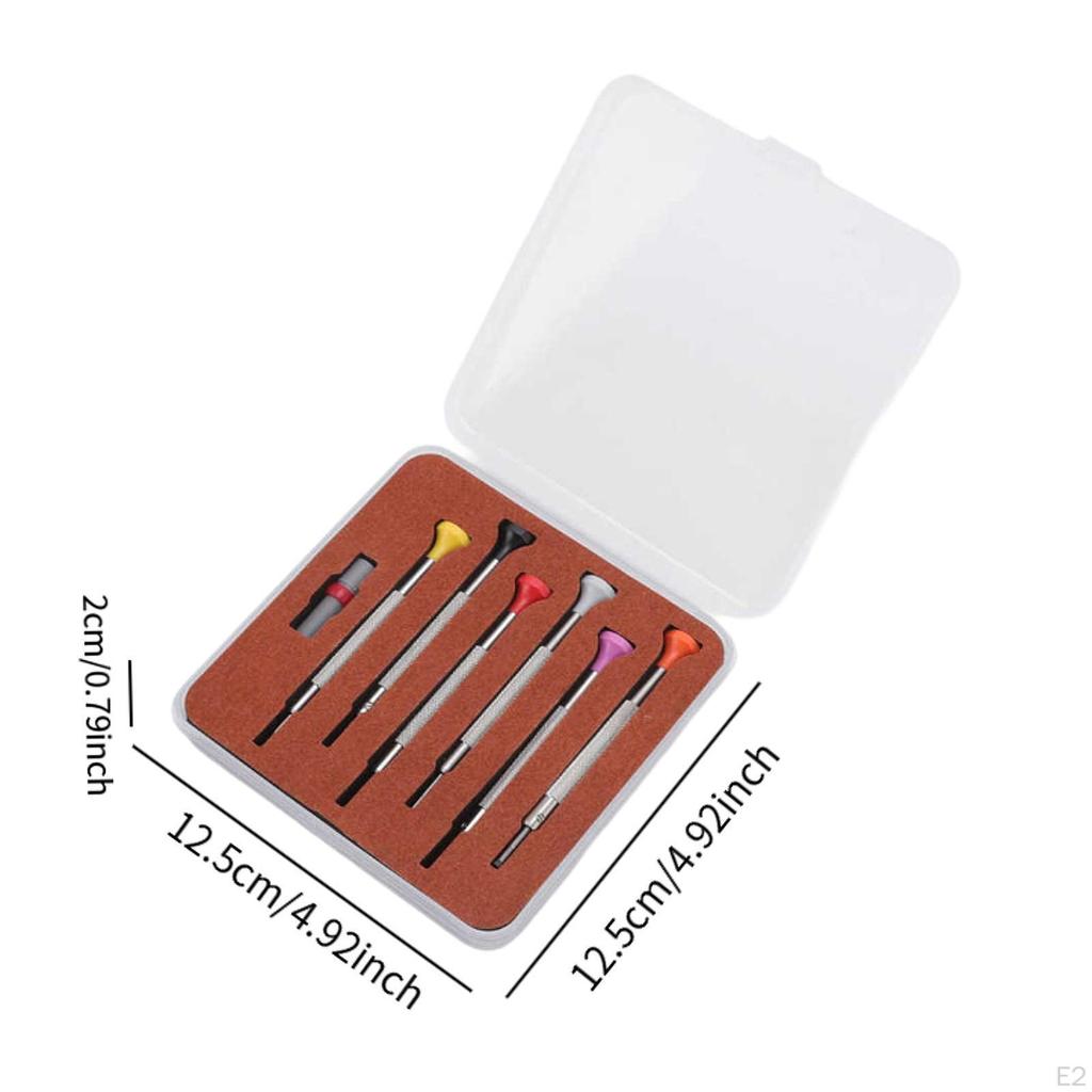 Watch Screwdrivers Set Watchmakers Flat Head Metal Ergonomic Handle Portable