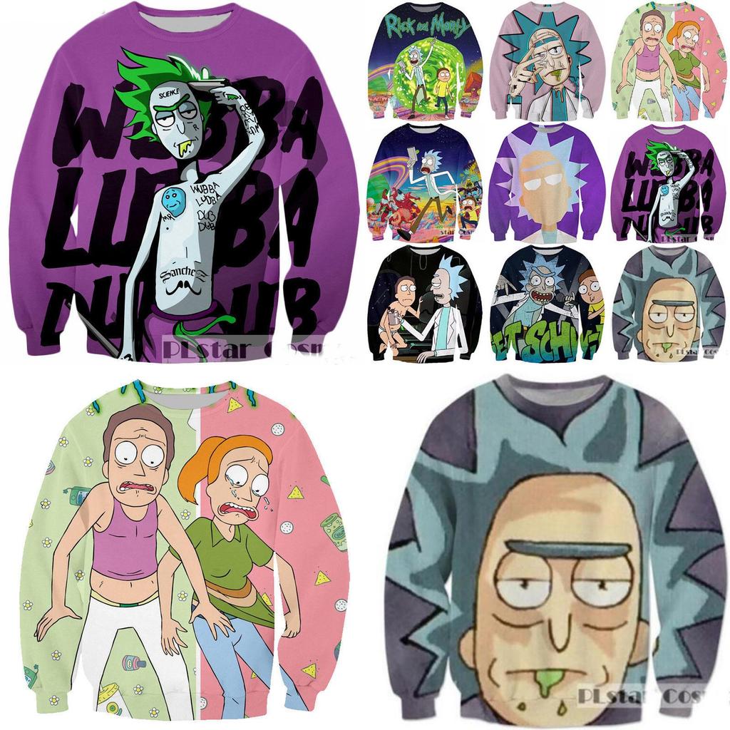 And Womensmens Rick Morty Funny 3d Print Casual Sweatshirt Hoodies Top Pullover