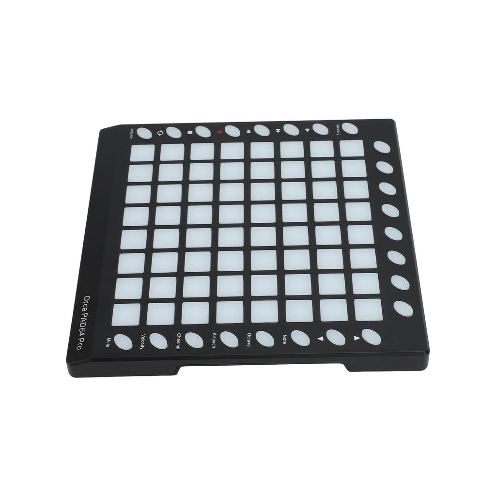 MIDI Controller Drum Pad 64 RGB Backlit Velocity Sensitive Pads 24 Buttons USB MIDI Input Output Portable MIDI Pad for