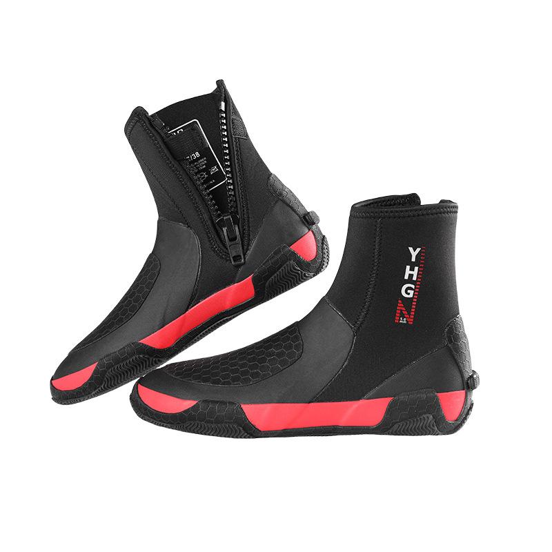 YHG 5MM High Top Diving Shoes for Men Women Warmth Swimming Snorkeling Boots Waterproof Equipment for Surfing