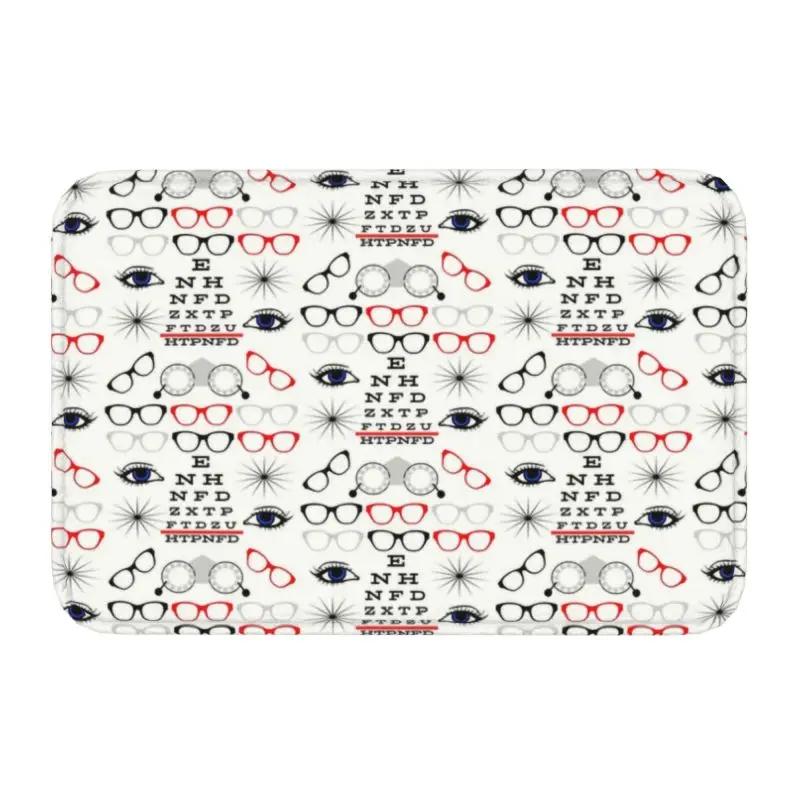 Trendy Optician Glasses Doormat Anti-Slip Bathroom Kitchen Mat Garden Garage Door Floor Entrance Carpet Rug