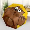 1pc We Bare Bears Automatic Open/close Folding Portable Umbrella with 8-Ribs Structure for Women/Men, All Season Use 0901075