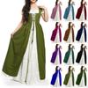 Women's Solid Color Dress  Waist Square Collar Two-piece Cos Dress