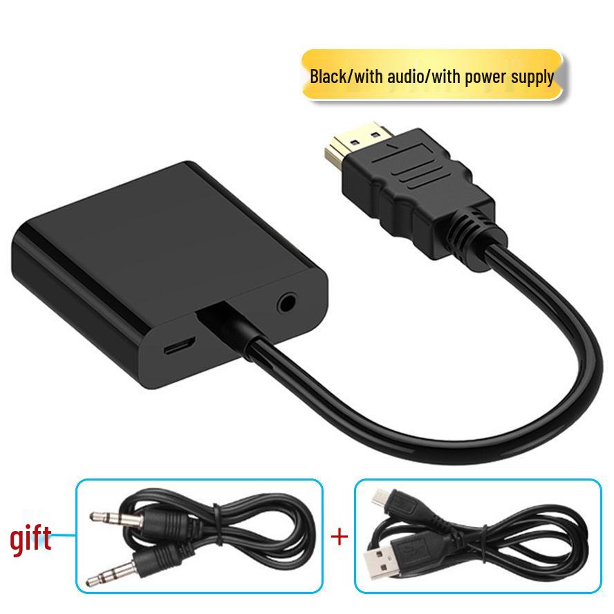 HDMI to VGA Cable Converter with Audio for TV, Monitor, or Projector