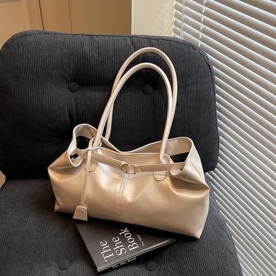 Retro Bag Women's Large Capacity 2025 New Spring and Summer Casual Shoulder Underarm Bag Pleated Tote Bag