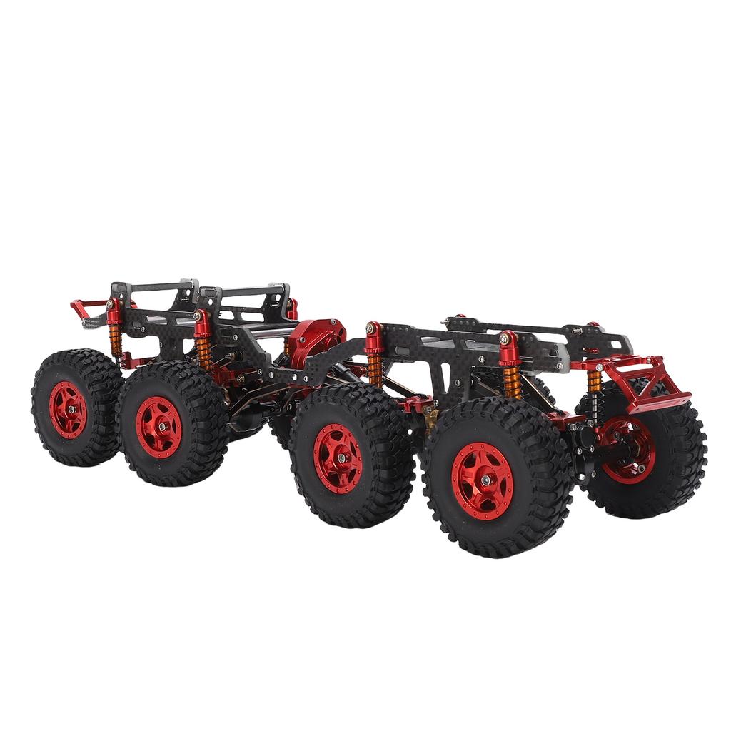 Carbon Fiber RC Car Chassis Frame Replacement for Axial SCX24 RC Car 8x8 Low Center Gravity Chassis Refit Kit Black Red