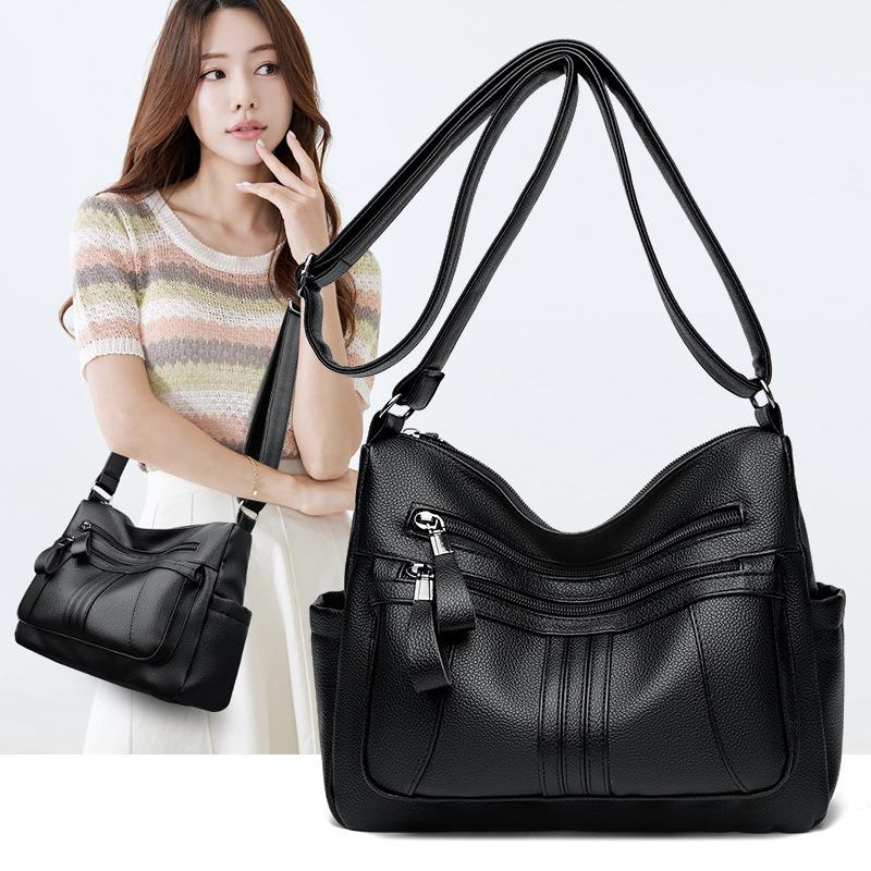Solid Color Shoulder Crossbody Bag