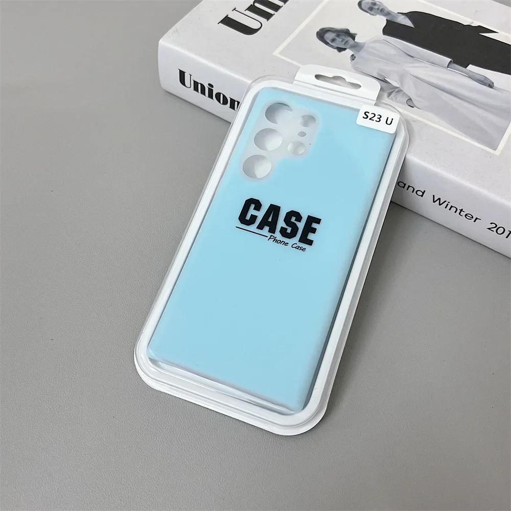 Luxury Silica Gel Jelly Liquid Silicone Case for Samsung Galaxy S25 S24 S23 Ultra Plus S24FE S23FE Anti-fall Clear Hard Cover