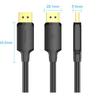 Vention DP 5m HDCP 4K Metal 30AWG Cable, Black, Compatible, DP1.2 Male, Braided,