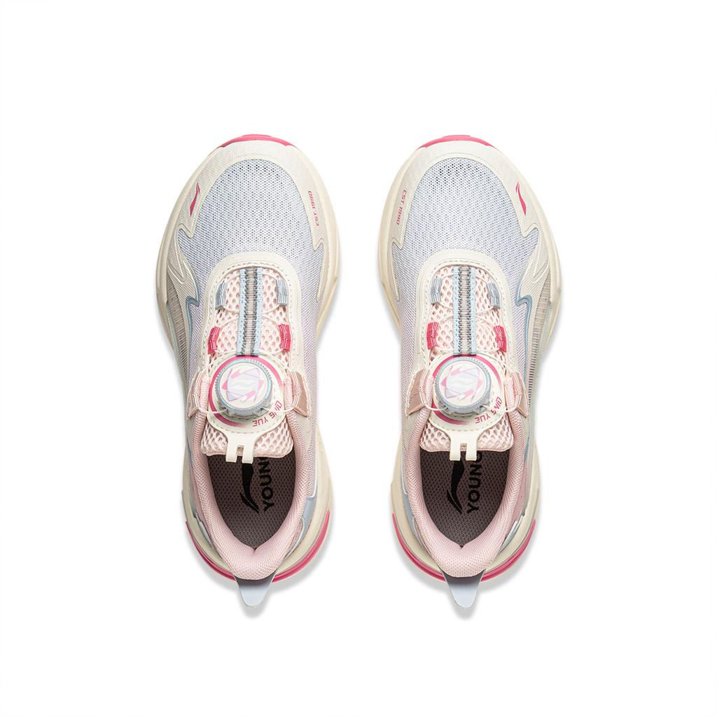 Li Ning Kids Sports Lifestyle Series Soft Lightweight Stable Shock Absorption Breathable Support Low Top Casual Shoes Kids Sneaker YKNV020-4