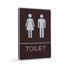 Plate Bathroom Restroom Loo Imitation Leather Toilet Signs Stickers Man&Woman Marker WC Door Plaque