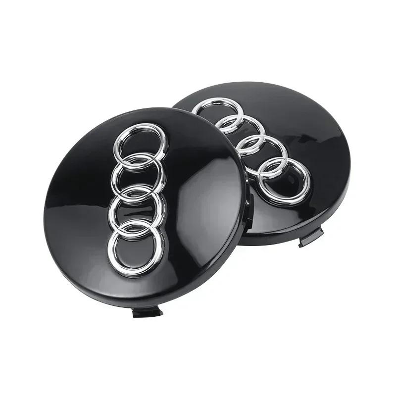 For Audi B5 Hub Caps Hot For Audi 4pcs 60/ 61/68/69mm Audi wheel hub center cover wheel badge is suitable for Audi TT RS A3A4A5A7A8S5 S6