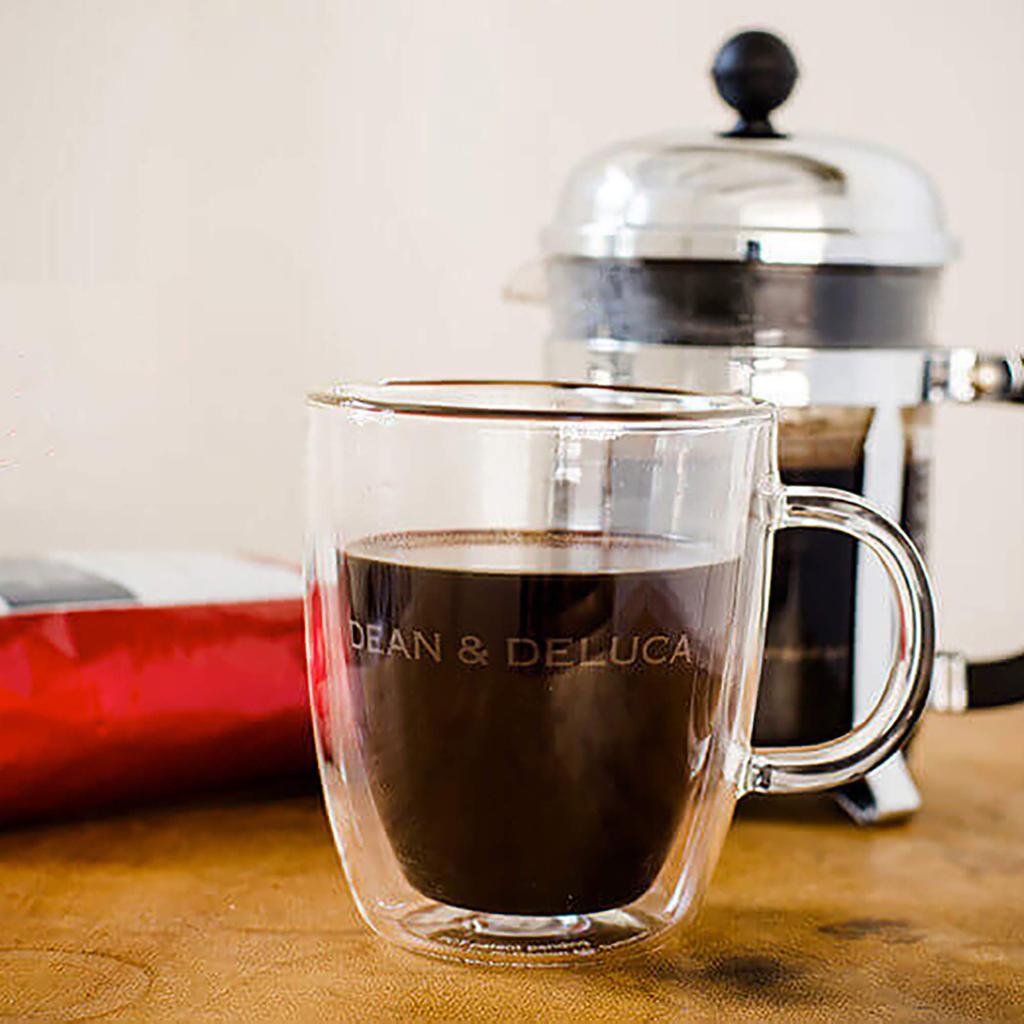 DEAN & DELUCA BISTRO Double-Walled Glass, 300ml, Heat-Resistant, Perfect for Hot Drinks, Simple Design
