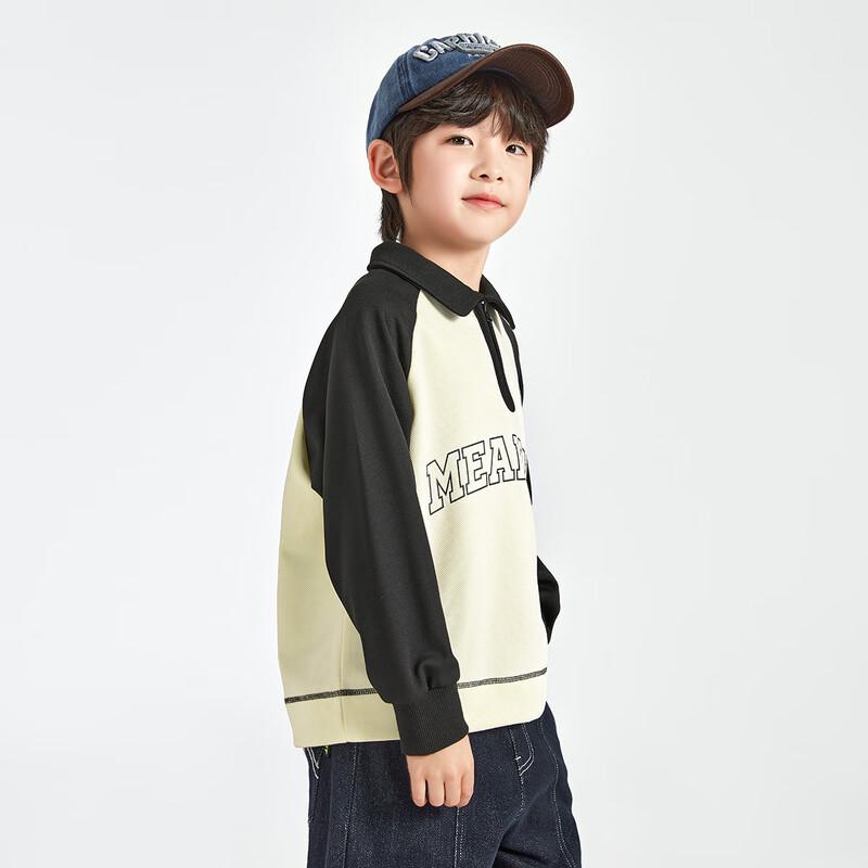 Duoduojia Boys  Preppy Long Sleeve Polo T-Shirt 110