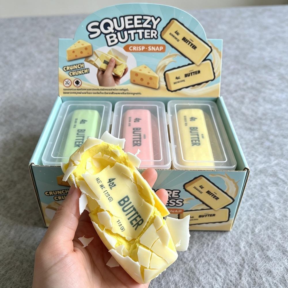 Wax Coating Butter Stick Squishy Sound Crispy Butter Bar Toy Crunchy Butter Stick Adult Kids