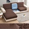 Hochwertiger Plüsch-Sofa-Sitzkissenbezug, Möbelschutz für Haustiere, Kinder, dehnbar, waschbar, abnehmbarer Schonbezug