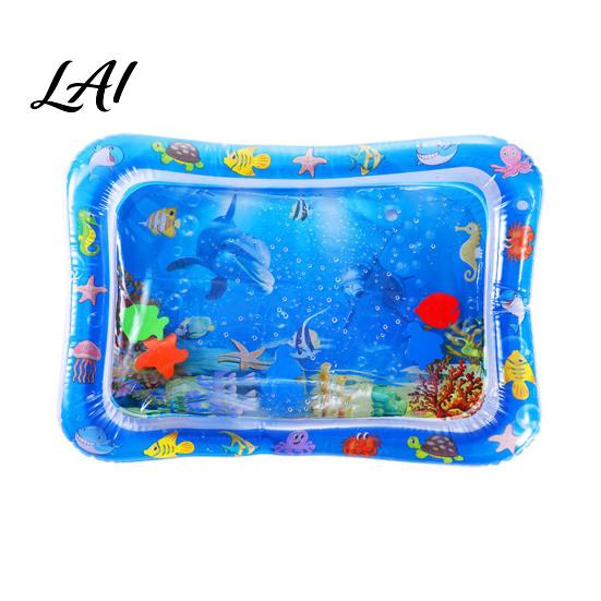 Stable Tummy Time Floor Mat Inflatable Splash Pad for Toddlers Thickened PVC Outdoor Water Sprinkler Play Soft Textured Babies Safe Sensory