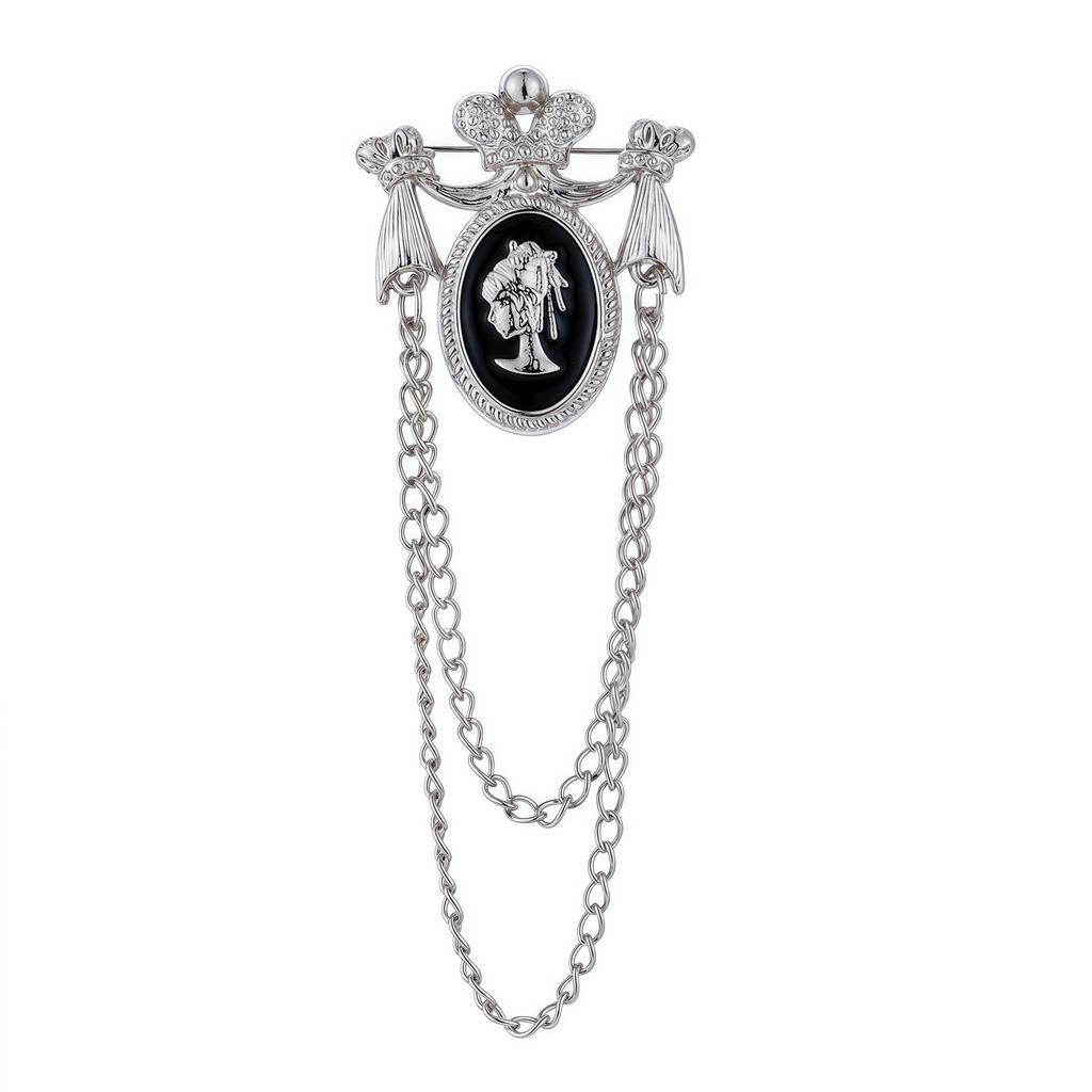Men's Luxury Lapel Pin Brooch Set - High-End Suit Chain Badge for New Year Gift
