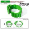 100 Pack Adjustable Poultry Leg Identification Rings Durable No Number Buckle for Chicken Duck Goose Home Farm Feeding Use