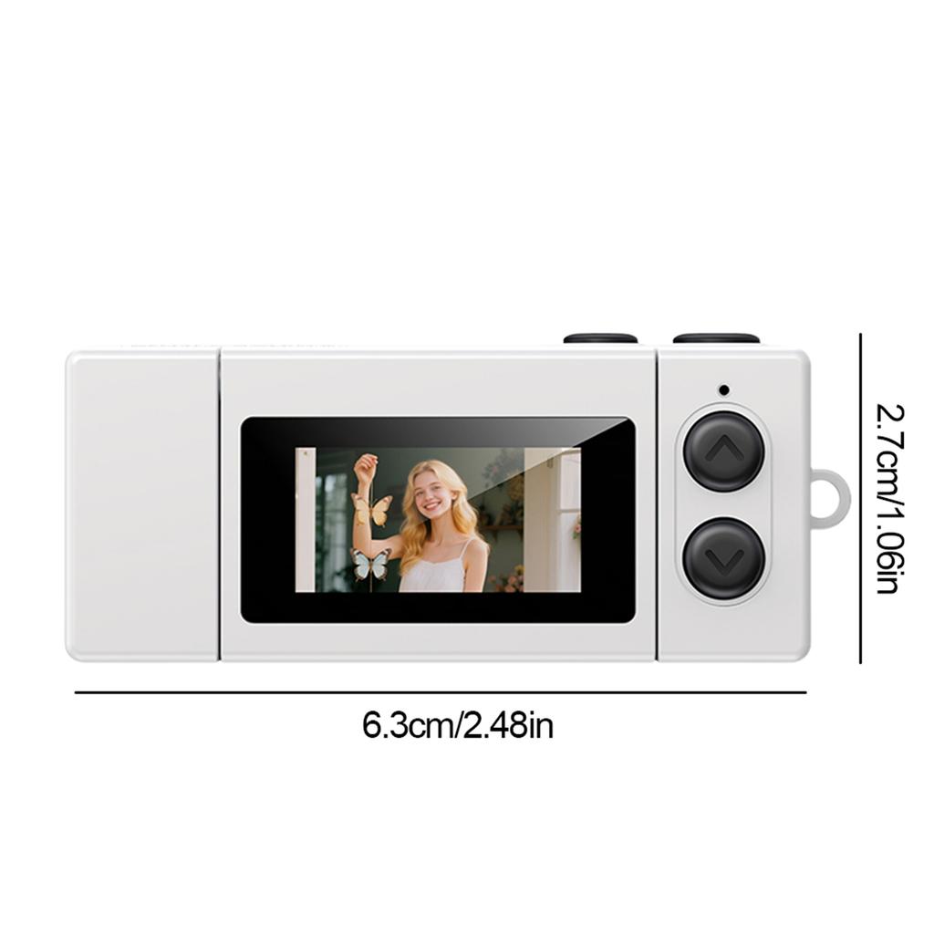 1080P Mini Digital Camera 180° Flip Screen Selfile Keychain Camera Retro CCD Small Camcorder Video Recorder Support Memory Card